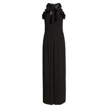 NWT Womens Size 14 Cece by Cynthia Steffe Black Velvet Bow Detail Jumpsuit - £50.91 GBP