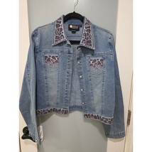 Vintage Christine Alexander Beaded Denim Jacket Women’s L Western Bling - $1,302.00 MXN
