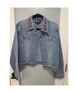 Vintage Christine Alexander Beaded Denim Jacket Women’s L Western Bling - $1,302.00 MXN