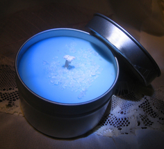 Free W $49 Haunted Blue Moon Coven Luck Banish Neg Candle Full Moon Salt Magick - £0.00 GBP