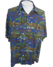 Kahala vintage Men Hawaiian camp shirt 2p2 28 XL slim tropical Baja California - £73.88 GBP