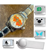 Mom Daughter Italian Charm Watch with Bracelet Plus Tool &amp; Stainless Ste... - $25.64 CAD