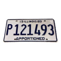 1989 Illinois Apportioned Collectible License Plate Original Tag P121493... - $14.01