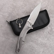 Drop Point Folding Knife Pocket Hunting Survival Army M390 Powder Steel ... - £97.20 GBP