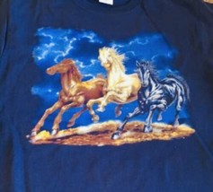 Kid’s T Shirt Storm Horse Trio Youth Child’s Children’s XL Navy NWOT NEW - $9.49