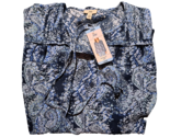 Joie Women&#39;s Top Long Sleeve V Neck Peasant Blouse Floral Print Multi Lg... - £14.77 GBP
