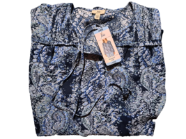 Joie Women&#39;s Top Long Sleeve V Neck Peasant Blouse Floral Print Multi Lg NWT - £14.99 GBP