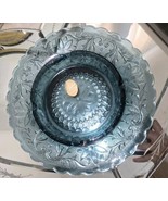 Tiara Glass Bicentennial Teal Blue Ashtray Set of 2 - $84.15