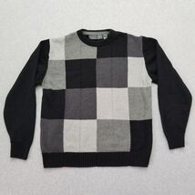 Oscar De La Renta Sweater Mens Large Pullover Long Sleeve Color Block - $547.43 MXN