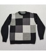 Oscar De La Renta Sweater Mens Large Pullover Long Sleeve Color Block - $41.81 CAD