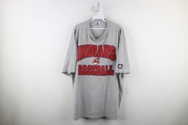 Vtg 90s Starter Mens XL Chief Wahoo Cleveland Indians Baseball T-Shirt Gray USA - $49.45