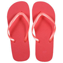 Juncture Ladies&#39; Solid Color Rubber Flip Flops - red - size large - 9/10... - £3.18 GBP