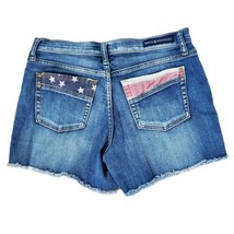 Rock &amp; Republic Denim Jean Shorts Hula American Flag Distressed Women&#39;s Size 8 - £13.86 GBP