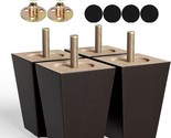 Albo Wood Furniture Legs 2-8 inch, Heavy Duty Sofa Legs, Pack of 4, Brow... - $31.99+