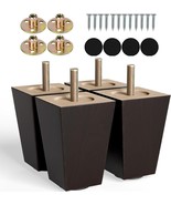 Albo Wood Furniture Legs 2-8 inch, Heavy Duty Sofa Legs, Pack of 4, Brow... - $600.48 MXN+