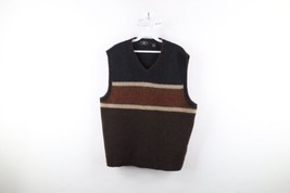 Vtg 90s American Eagle Outfitters Mens Large Color Block Wool Knit Sweater Vest - £51.55 GBP