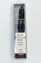 16mm Speidel Express Italian Lizard Grain Black Padded Stitched - $16.56