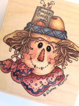 Dianna Marcum Stampassions Rubber Stamp  Pumpkin Seed Scarecrow NEW VTG Rare - £56.01 GBP