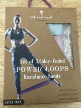 ️ Oak and Reed Set of 3 Power Loop Resistance Bands - Coral/Teal/Grey - £12.89 GBP