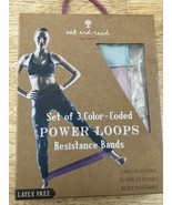 ️ Oak and Reed Set of 3 Power Loop Resistance Bands - Coral/Teal/Grey - £10.15 GBP