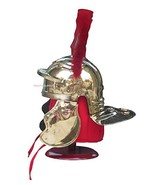 ANCIENT ROMAN CENTURION HELMET WITH RED PLUME AND RED INNER CAP BY NAUTI... - $137.19