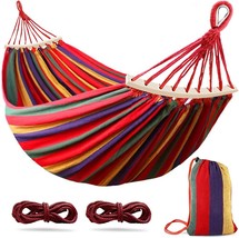 Mosfiata Camping Hammock 550Lb Upgraded Thickened 320G Durable Canvas, Outdoor. - £27.91 GBP