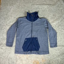 Under Armour Mens Jacket Large Navy Fleece Sweater Zip Sports Logo Coldg... - $24.98