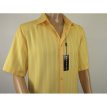 Men Short Sleeve Sport Shirt BASSIRI Light Weight Soft Microfiber 48201 Yellow image 4