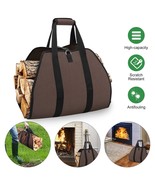 Firewood Log Carrier Bag Canvas Tote Wood Holder for Fireplace Outdoor C... - $35.64 CAD