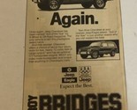 1988 Roy Bridges Jeep Alabama Vintage Print Ad Advertisement pa14 - $7.91