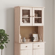  Dresser Top Natural wood Solid pine wood, glass Medium - $2,897.08 MXN