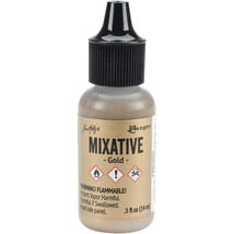 Tim Holtz Alcohol Ink Metallic Mixatives-Gold Metallic Mixative - £16.31 GBP