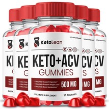 Keto Lean ACV Gummies, Apple Cider Vinegar, Max Strength Formula (5 Pack) - $68.06