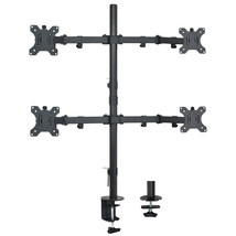 Vivo Quad Monitor Desk Mount Adjustable Stand Heavy Duty For 4 Screens Up To 30" - £90.15 GBP