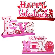 3 Valentine&#39;S Table Decoration Signs Be Mine Sign Love Happy Valentine Table C - £14.22 GBP