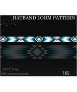 HatBand Beaded Loom Pattern No.165 - Turquoise Hat band Native Western C... - $5.81 CAD