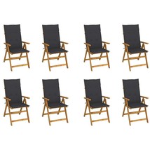  Garden Chair Set of 8 Anthracite Solid Acacia wood Standard - $19,362.30 MXN