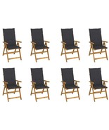  Garden Chair Set of 8 Anthracite Solid Acacia wood Standard - $19,362.30 MXN