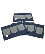 Place Mats Blue Jean Denim 13x18 With Pockets Set of 4 with Pockets Clos... - €12,75 EUR