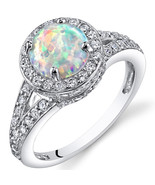 Sterling Silver 1.25 Carat Round Opal Ring - $150.43 CAD