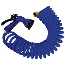 Whitecap 25&#39; Blue Coiled Hose w/Adjustable Nozzle - £34.59 GBP