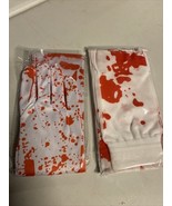 Bloody Gloves and Knee Stockings White Halloween Costume Acessories 15.5&quot; - $13.86