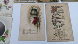 17 Antique Christmas Postcards Early 1900's image 7