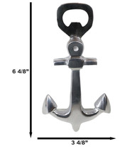 Aluminum Sleek Nautical Port Sailor Ship Trident Anchor Hand Bottle Opener - $17.99