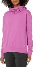 Soffe Women&#39;s French Terry Cowl Neck Long Sleeve, Meadow Mauve, Small - £15.54 GBP