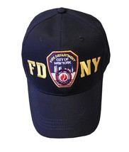 FDNY BASEBALL HAT BALL CAP NAVY YELLOW FIRE DEPARTMENT NEW YORK  BADGE MENS - £12.67 GBP