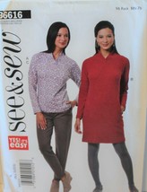 Butterick See and Sew Pattern 6616 Misses Top Dress Pants Size XS-XXL - $8.96