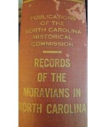 RECORDS OF THE MORAVIANS IN NORTH CAROLINA VOL 8 1823-1837 Genealogy - 1954 - $34.64