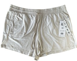 RBX Women&#39;s Everyday Relaxed Shorts Drawstrings w/Pockets Size XL Beige ... - £13.44 GBP