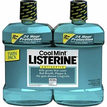 Product of Listerine Cool Mint Antiseptic Mouthwash, 2 pk./1.5L - Oral Rinse &amp; M - £28.76 GBP